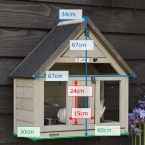 Various dimensions of the wall aviary Matty