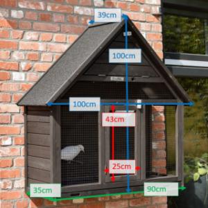 Various dimensions of the aviary Matty Large