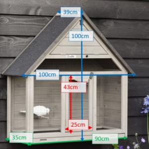 Various dimensions of the wall aviary Matty Large