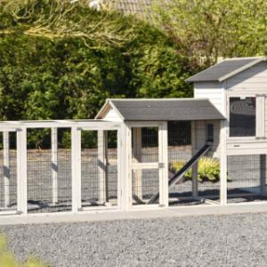 Prestige Large with 2 extension runs and nesting box can be set up in various ways