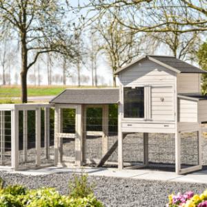 Prestige Large with 2 extension runs and nesting box can be set up in various ways