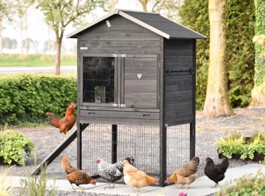 Chicken Coop Prestige Large Black 118x100x181 cm