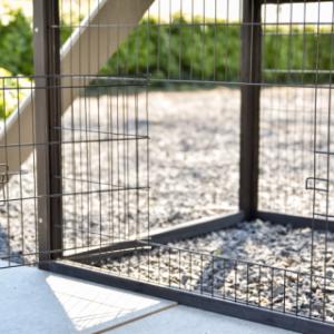 Under the night shelter there is a small mesh door