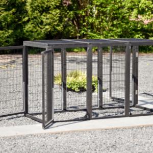 The cat run is provided with large doors