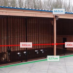 Various dimensions of the large dog kennel FORZ