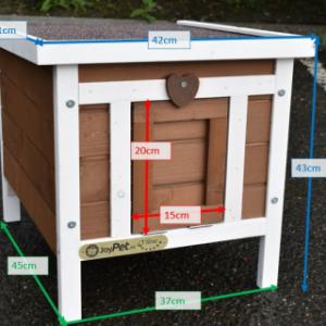 Various dimensions of the cat house Petit