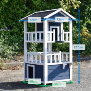 Various dimensions of the cat house Kitty