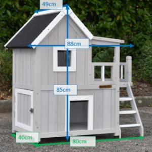 Various dimensions of the cat house Cathy