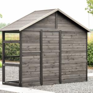 Take a look at the back of the Holiday Large chicken coop.