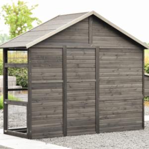 Take a look at the back of the Holiday Large chicken coop