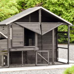 With its many doors and sliding tray, the Holiday Large chicken coop is especially user-friendly