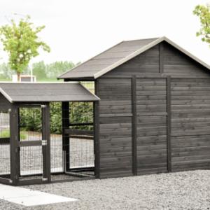 Take a look at the back of the Holiday Large rabbit hutch
