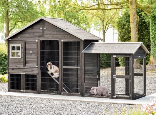 Holiday Large rabbit hutch with extra run 366x93x195 cm