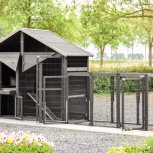 With its many doors, the Holiday Large rabbit hutch is especially user-friendly