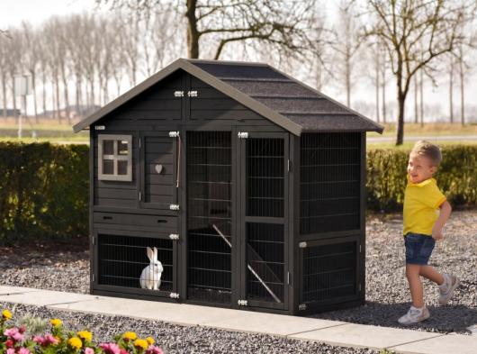 Rabbit Hutch Holiday Medium Black 182x88x151 cm