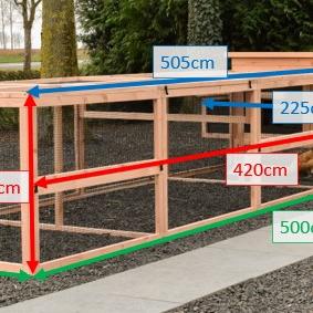 Various dimensions of the chickencoop Eggy