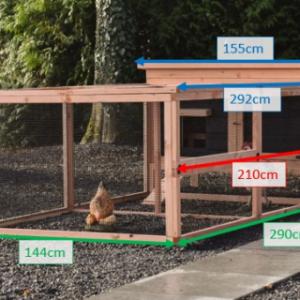 Various dimensions of the chickencoop Eggy