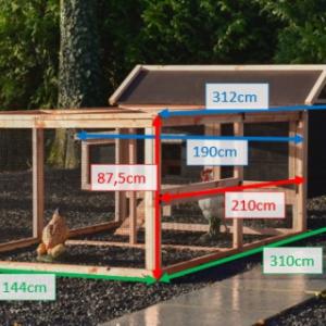 Various dimensions of the chickencoop Eggy