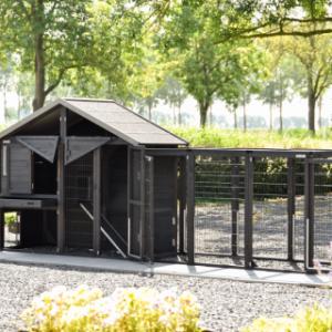 Rabbit hutch Holiday Medium Black has many practical doors