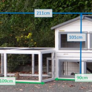 Various dimensions of the rabbit hutch Regular Small