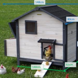 Various dimensions of the chickencoop Marilene