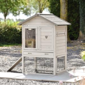 Rabbit hutch Prestige Small Light-grey · 88x72x122cm