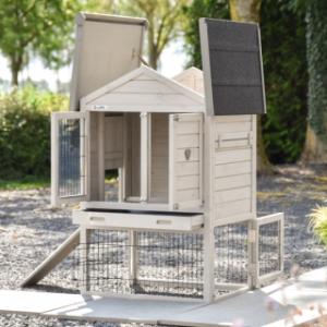 The Prestige Small rabbit hutch has many openings