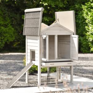 The Prestige Small rabbit hutch is equipped with spacious door openings