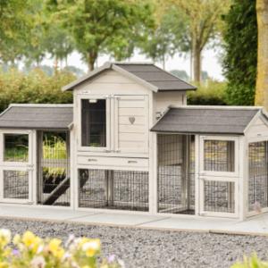 Rabbit hutch Prestige Small Light-grey Double