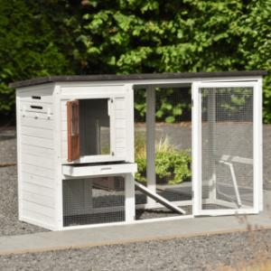 The Julia rabbit hutch has many openings