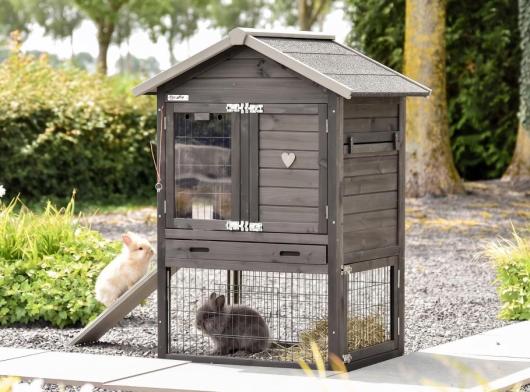 Rabbit hutch Prestige Small Black · 88x72x122cm