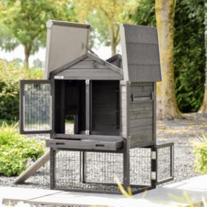 The Prestige Small rabbit hutch has many openings