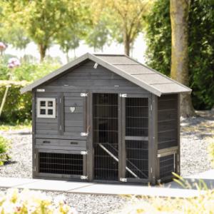 Rabbit hutch Holiday Small Black 154x73x128cm