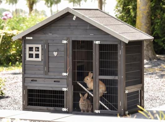 Rabbit hutch Holiday Small Black 154x73x128cm