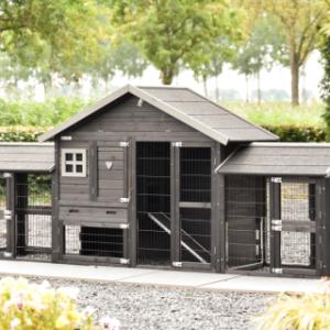 Rabbit hutch Holiday Small Black Double 299x73x128cm
