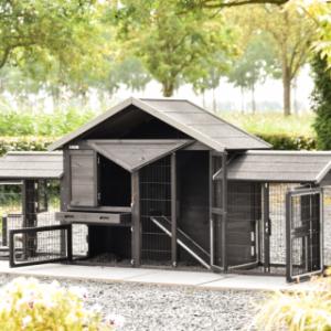 The rabbit hutch Holiday Small Black is provided with many doors