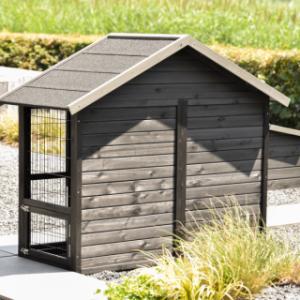 The backside of chickencoop Holiday Small Black