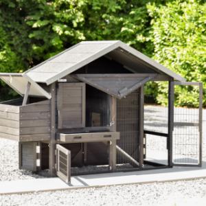 The chickencoop Holiday Small Black has many doors