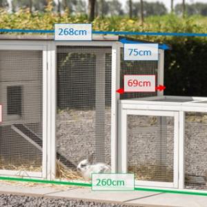 Various dimensions of the rabbit hutch Julia