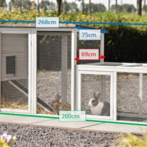 Various dimensions of the rabbit hutch Julia