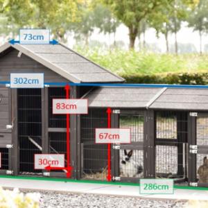 Various dimensions of the chickencoop Holiday Small
