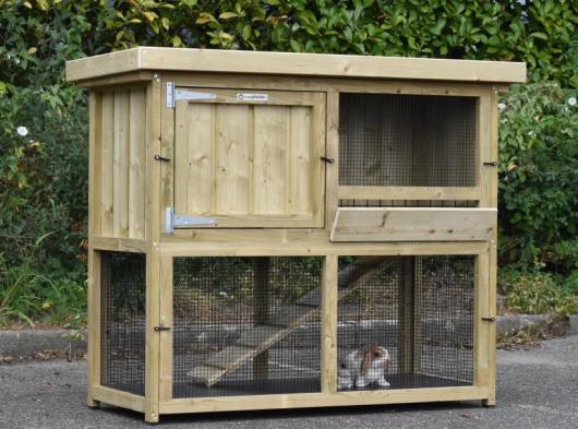 Front view rabbit hutch