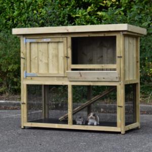Rabbit hutch Axi Maxi pressure-treated spruce wood 146x67x118cm