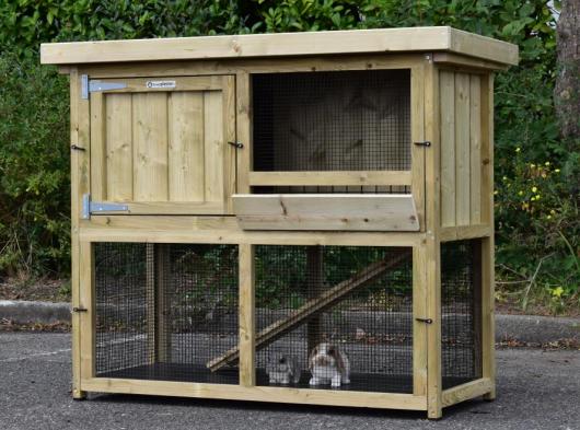 Rabbit hutch Axi Maxi pressure-treated spruce wood 146x67x118cm