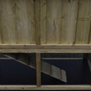 Back of the lower rabbit hutch