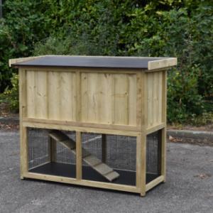 Back of the rabbit hutch