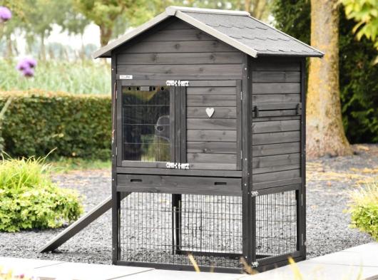 Rabbit Hutch Prestige Medium Black 104x90x150 cm