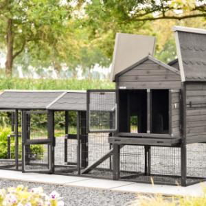 The Prestige Medium with double run in Black has many doors and hatches for easy cleaning.