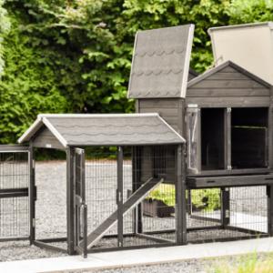 Prestige Medium with run in Black has many doors and flaps for easy cleaning