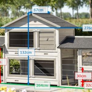 Various dimensions of the rabbit hutch Excellent Medium